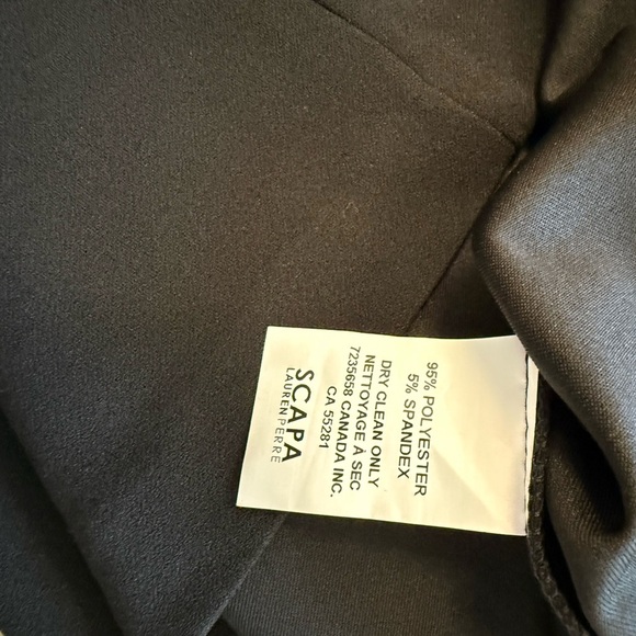 Scapa Lauren Perre M Asymmetrical shoulder Black Dress EUC vintage - Picture 8 of 14